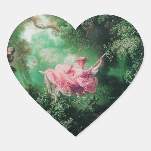 DE groene roze VAN DE ZWANGERSCHAP Hart Sticker (Voorkant)