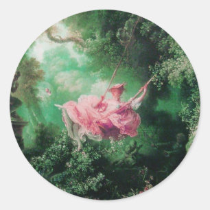 DE groene roze VAN DE ZWANGERSCHAP Ronde Sticker