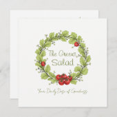 De groene salade kaart (Voorkant / Achterkant)