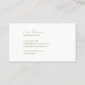 De groene salade visitekaartje (Achterkant)