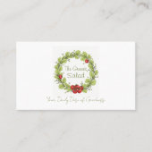 De groene salade visitekaartje (Voorkant)