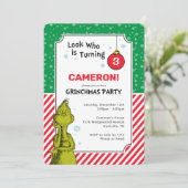 De groene sneeuwvlok van de Grinch Rood en de derd (Staand voorkant)