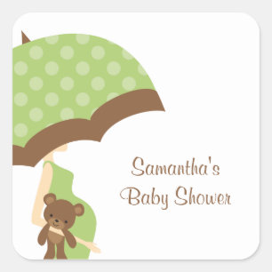 De groene Stickers van het Baby shower van de