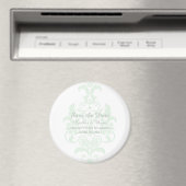 De Groene Subtle Damask bewaart de Magnet van de D Magneet (Insitu (Vaatwasser))