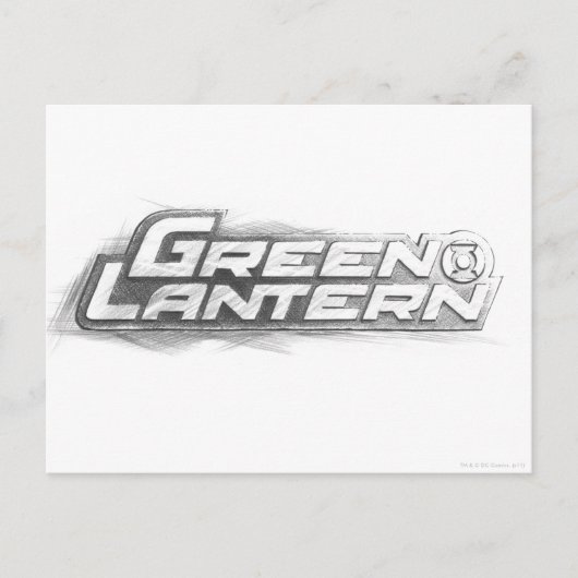 De groene Tekening van de Lantaarn Briefkaart (Voorkant)