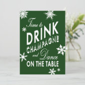 De Groene Tijd van de feestdag aan de Uitnodiging  (Staand voorkant)