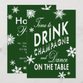 De Groene Tijd van de feestdag aan de Uitnodiging  (Voorkant / Achterkant)