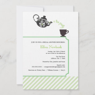 De Groene Uitnodiging van de Bridal - Tea