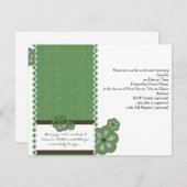 De groene Uitnodiging van het Baby shower van de (Voorkant / Achterkant)