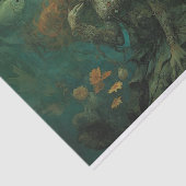 De groene Undine Tissuepapier (Detail)