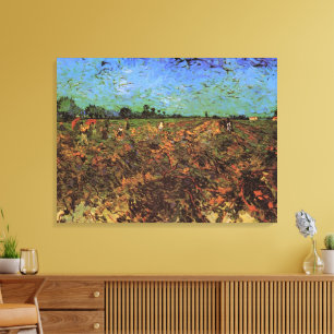 De Groene Vineyard van Vincent van Gogh Canvas Afdruk