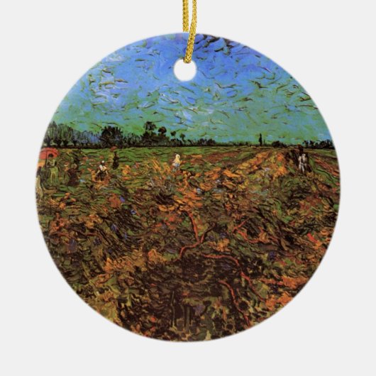 De Groene Vineyard van Vincent van Gogh Keramisch Ornament (Voorkant)