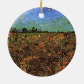 De Groene Vineyard van Vincent van Gogh Keramisch Ornament (Achterkant)