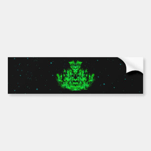 De groene Vlammonster in de Starlight Sky Bumpersticker