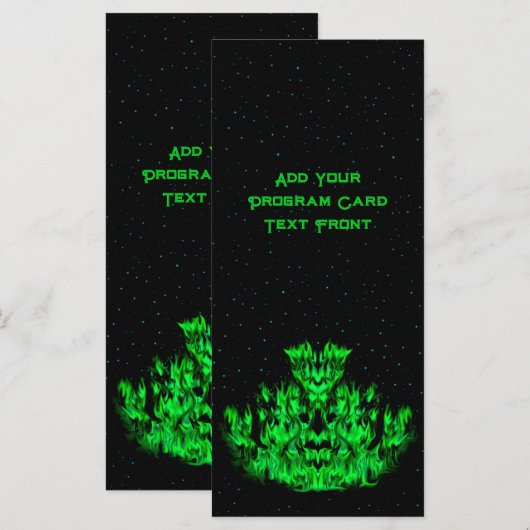 De groene Vlammonster in de Starlight Sky Programma (Voorkant / Achterkant)