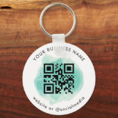 De groene Waterverf voegt het Scannen van de Code Sleutelhanger (Voorkant)