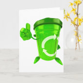 De groene Wenskaarten van de Bak van het Recycling Kaart (Gele Bloem)