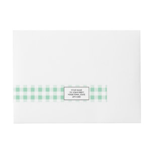 De Groene Witte Gingang Groene PatternMint van de Adreslabel Wikkel