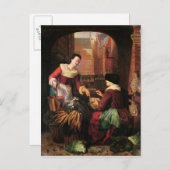De groenteverkoper briefkaart (Voorkant / Achterkant)