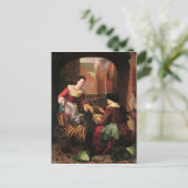 De groenteverkoper briefkaart (Staand voorkant)