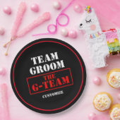 De groep van het Team van G-Team Papieren Bordje (Feest)