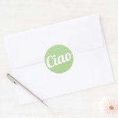 De groet van Ciao Ronde Sticker (Envelop)
