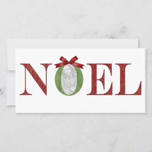 De Groet van de Foto van Noel Feestdagenkaart (Voorkant)