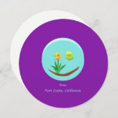 De Groet van de gele narcis van Haven Costa, CA Feestdagenkaart (Voorkant / Achterkant)