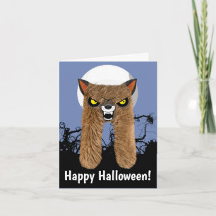 De Groet van de Weerwolf van Halloween Kaart