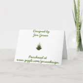 De Groet van de zaailing Feestdagen Kaart (Achterkant)