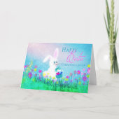 De Groet van Pasen - Kleindochter - Paashaas Feestdagen Kaart (Voorkant)