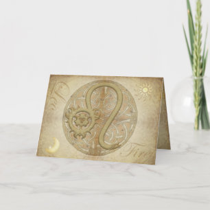 De Groeten en Notecards van de Leeuw van het Teken Kaart