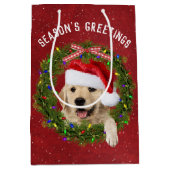 De Groeten Golden Retriever van het seizoen in de Medium Cadeauzakje (Voorkant)