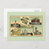 De groeten van 1910 van het MA van Worcester Briefkaart (Voorkant / Achterkant)