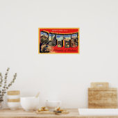 De groeten van Butte Metropolis van Montana Poster (Keuken)