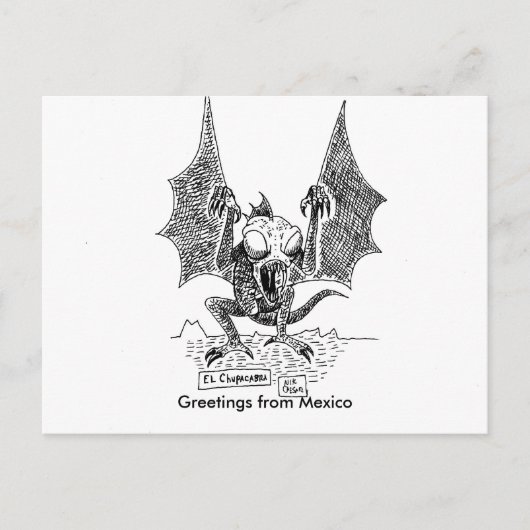 De groeten van Chupacabra uit Mexico Briefkaart (Voorkant)
