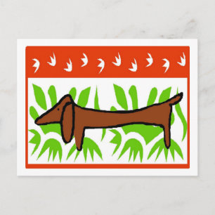 De groeten van Dachshund Season Feestdagenkaart