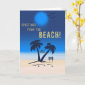 De groeten van de Beach. Kaart (Gele Bloem)