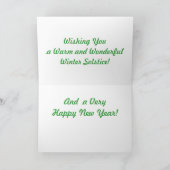 DE GROETEN VAN DE ZONNESTILSTAND VAN DE WINTER FEESTDAGEN KAART (Binnen)