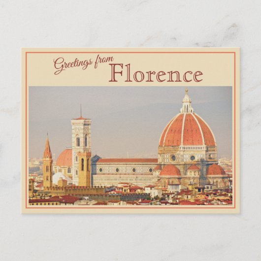 De groeten van Florence, het Italiaanse  Briefkaar Briefkaart (Voorkant)