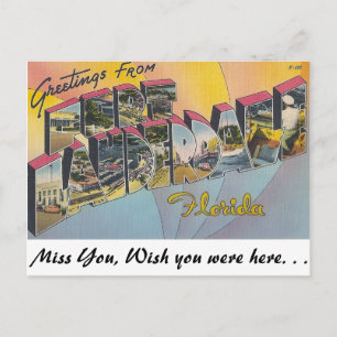 De groeten van Ft. Lauderdale, florida Briefkaart