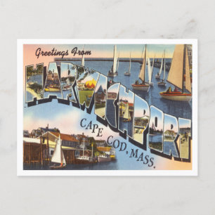 De groeten van Harwichport, Kaap Cod, Massachusett Briefkaart