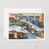 De groeten van Harwichport, Kaap Cod, Massachusett Briefkaart (Voorkant / Achterkant)