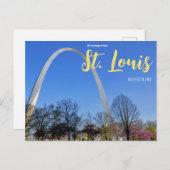 De groeten van het Briefkaart St. Louis Arch Misso (Voorkant / Achterkant)