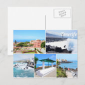 De groeten van het briefkaart Tenerife (Voorkant / Achterkant)