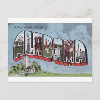 De groeten van het  briefkaart van Alabama thema