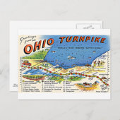 De groeten van het briefkaart van Ohio Turnpike (Voorkant / Achterkant)