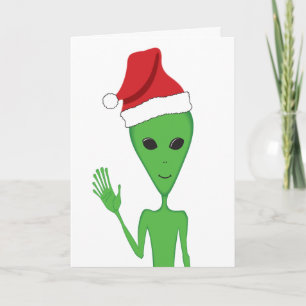 De groeten van het kerstfeest van Alien Season Feestdagen Kaart