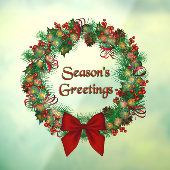 De groeten van het kerstfeest van het hoogseizoen raamsticker (Vel 3)