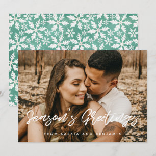 De groeten van het moderne typografie seizoen Foto Feestdagenkaart